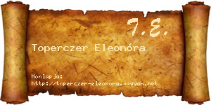 Toperczer Eleonóra névjegykártya