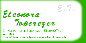 eleonora toperczer business card